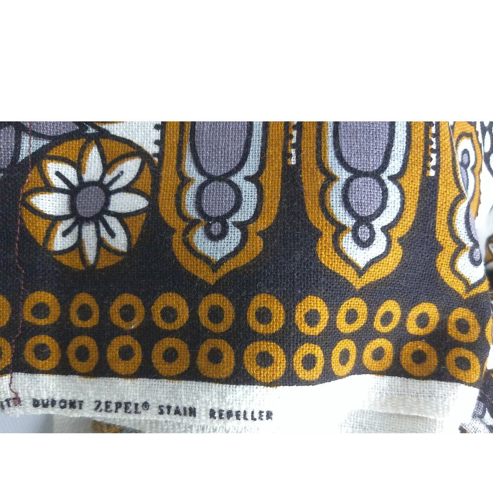 Vintage Everfast Fabric Tribal Mosaic Textured Cotton Decorator 54x64 Retro - Picture 6 of 6